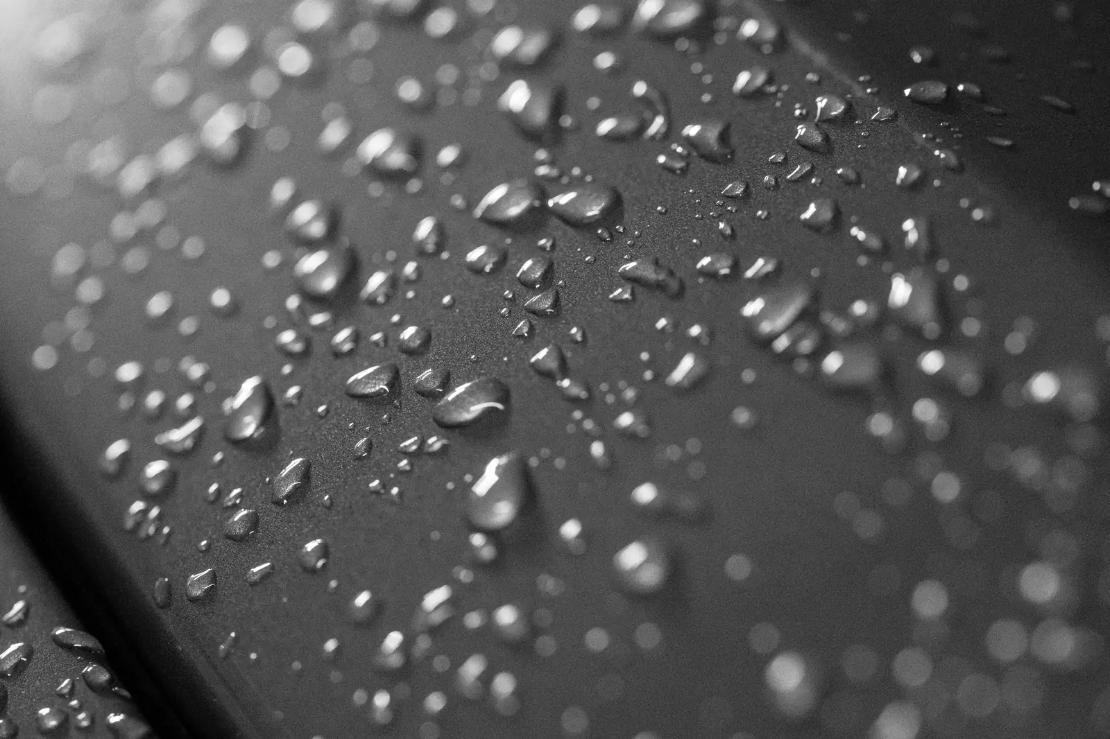Water drops on pristine paint